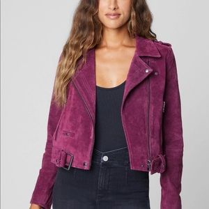 BLANKNYC Real Suede Belted Moto Jacket